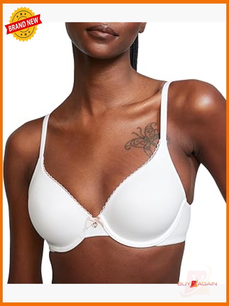 Full Coverage Lightly Lined T-Shirt Bra Memory Fit Padding Adjustable Straps